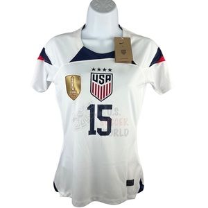 🌟 New 2022/23 USA USWNT Women's HOME MEGAN RAPINOE #15 🇺🇸 Soccer Jersey